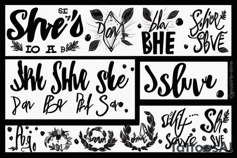 “She don’t want to be saved don’t save her” tattoo idea