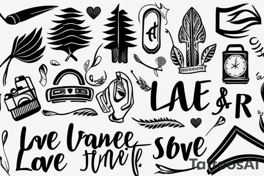 Teed name, simple, love, travel tattoo idea