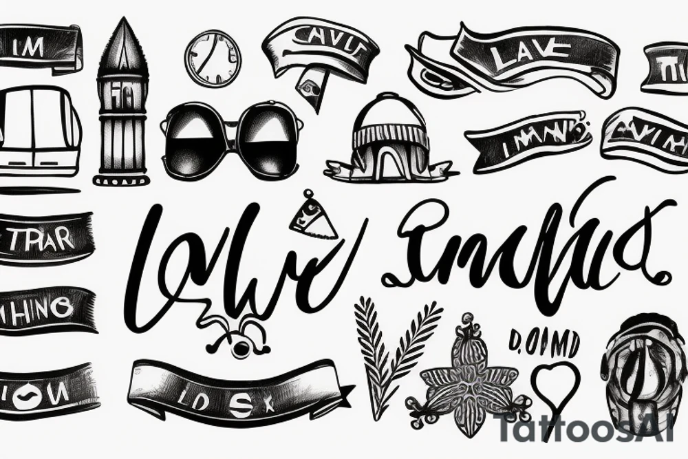 Teed name, simple, love, travel tattoo idea