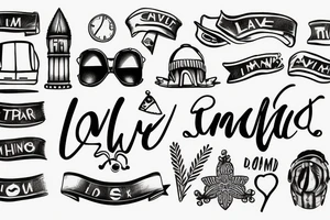 Teed name, simple, love, travel tattoo idea