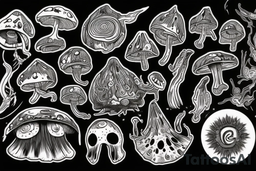 alien, mushroom, psychedelic, dmt, explosive, war tattoo idea alien, mushroom, psychedelic, dmt, explosive, war tattoo idea