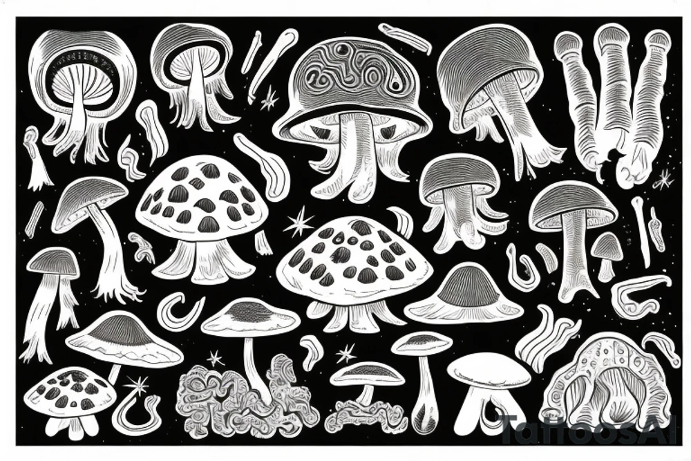 alien, mushroom, psychedelic, dmt, explosive, war tattoo idea alien, mushroom, psychedelic, dmt, explosive, war tattoo idea