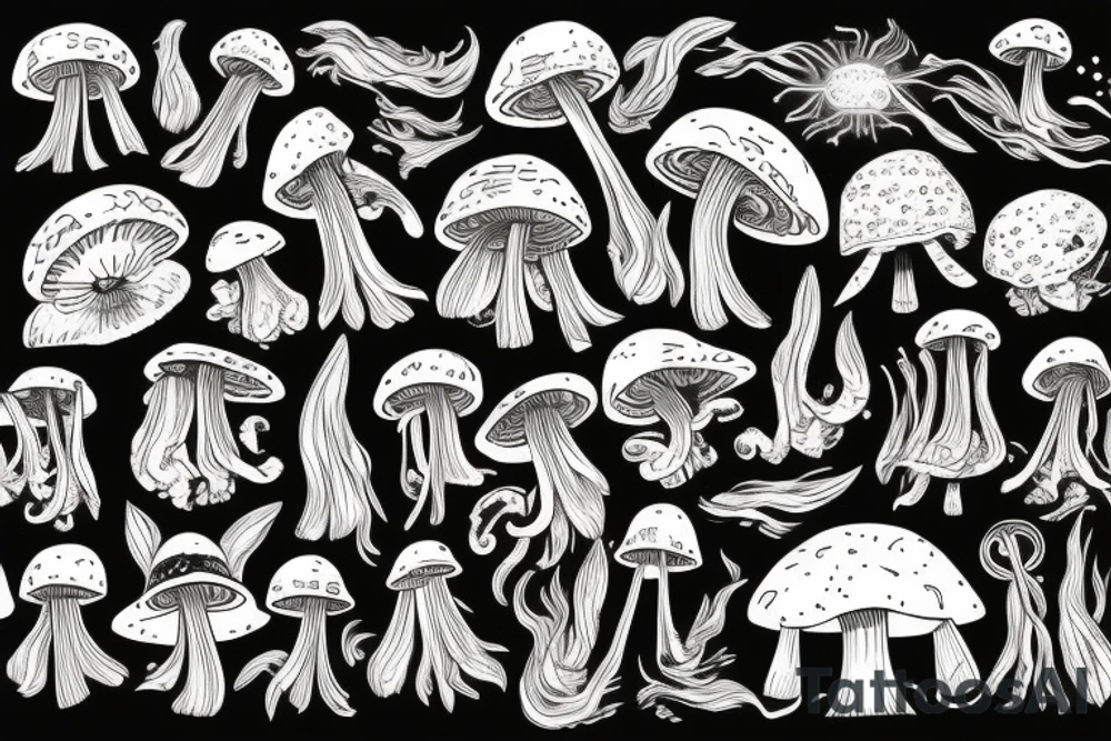 alien, mushroom, psychedelic, dmt, explosive, war, tribal tattoo idea alien, mushroom, psychedelic, dmt, explosive, war, tribal tattoo idea