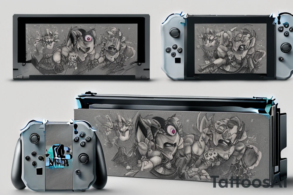 nintendo switch, goblin tattoo idea