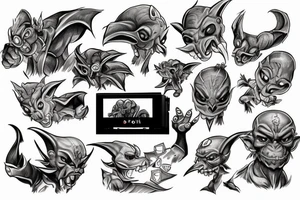 nintendo switch, goblin tattoo idea