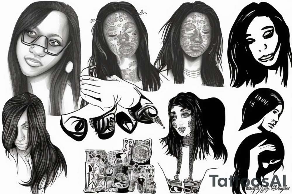 yung simmie, girl version tattoo idea