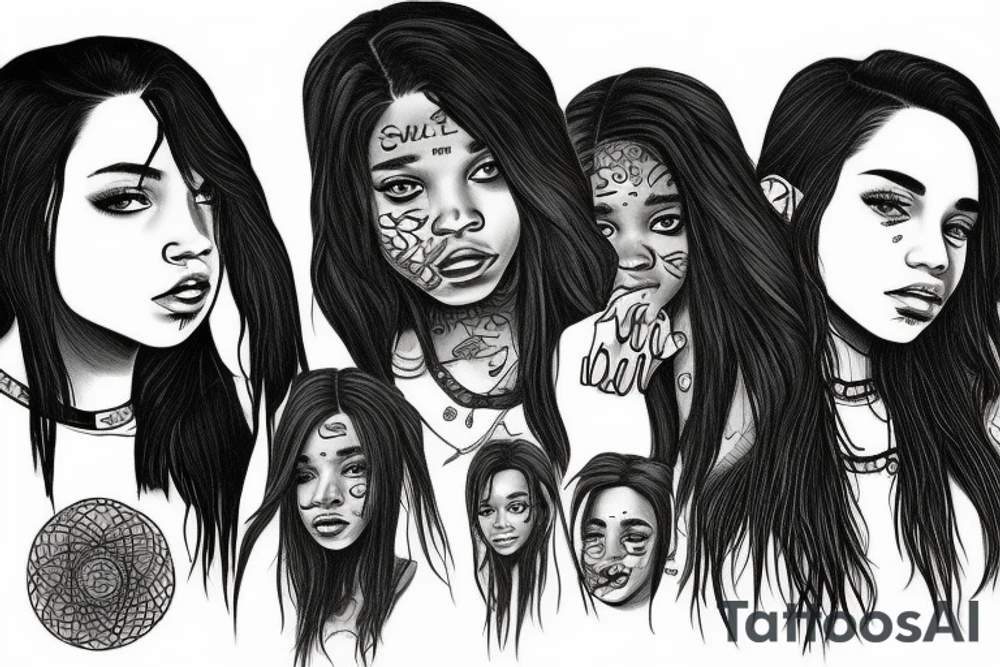 yung simmie, girl version tattoo idea