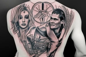 tom brady wearing a dress tattoo idea