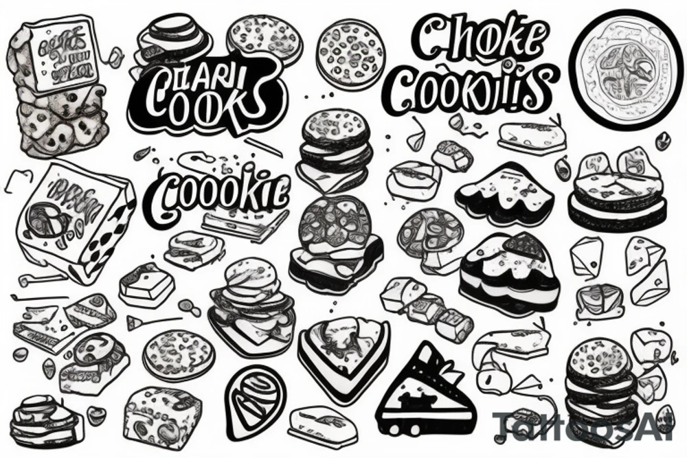 shaq eating cookie tattoo idea