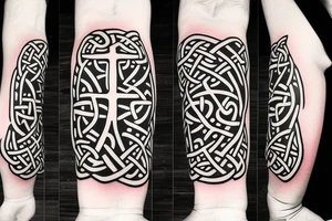 Anchor with celtic cross tattoo idea