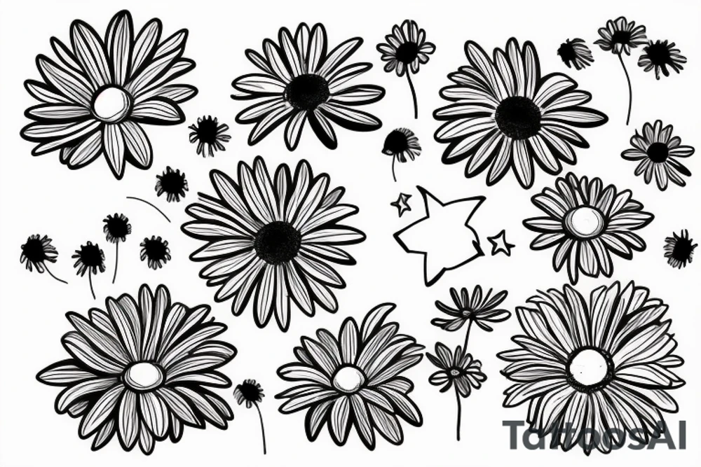 Africa with a daisy tattoo idea