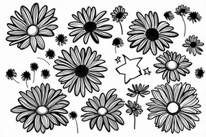 Africa with a daisy tattoo idea