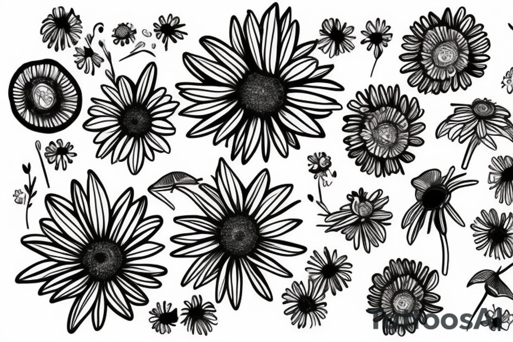 Africa with a daisy tattoo idea