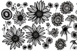 Africa with a daisy tattoo idea