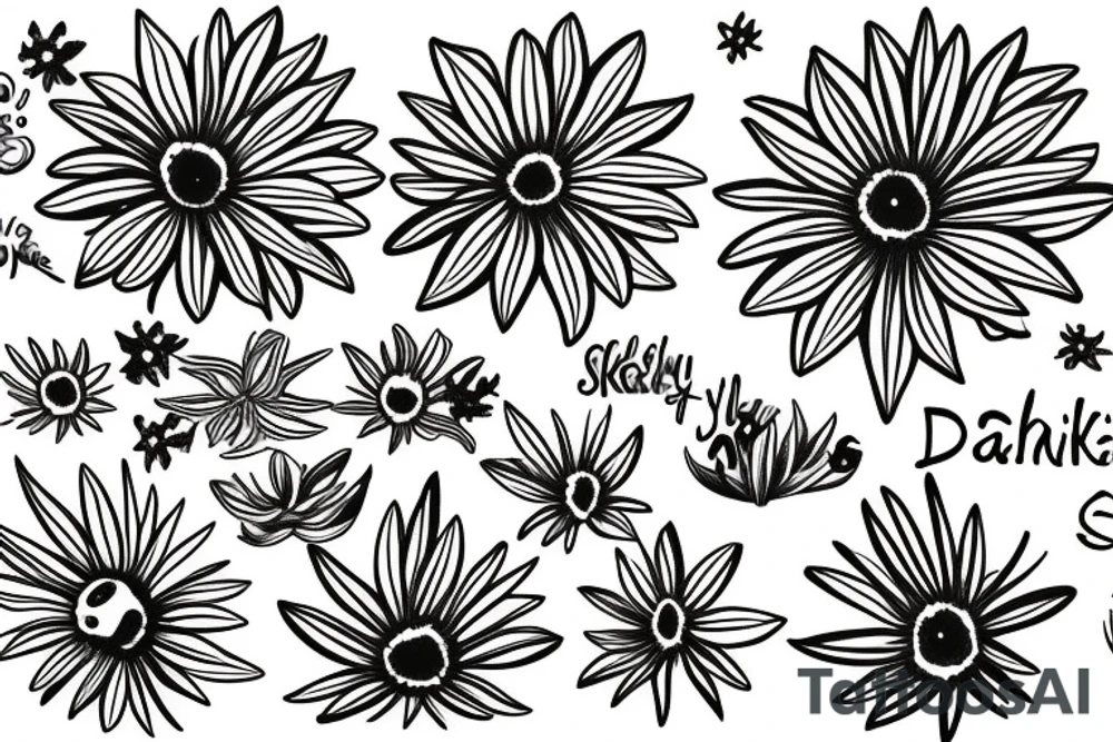 African daisys tattoo idea