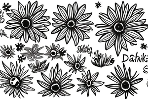 African daisys tattoo idea