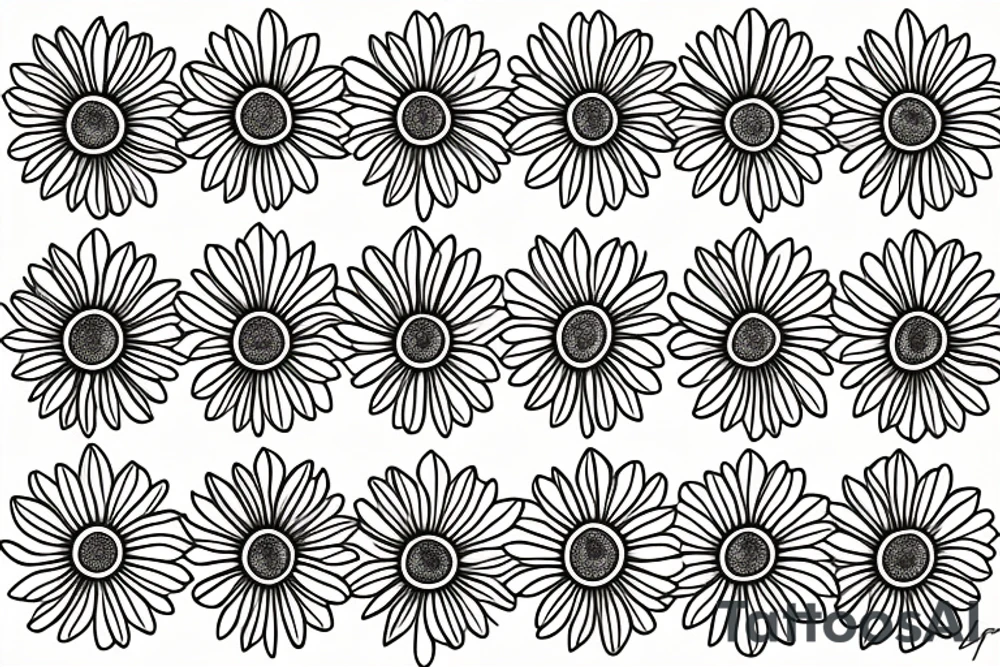 African daisys tattoo idea