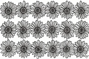 African daisys tattoo idea