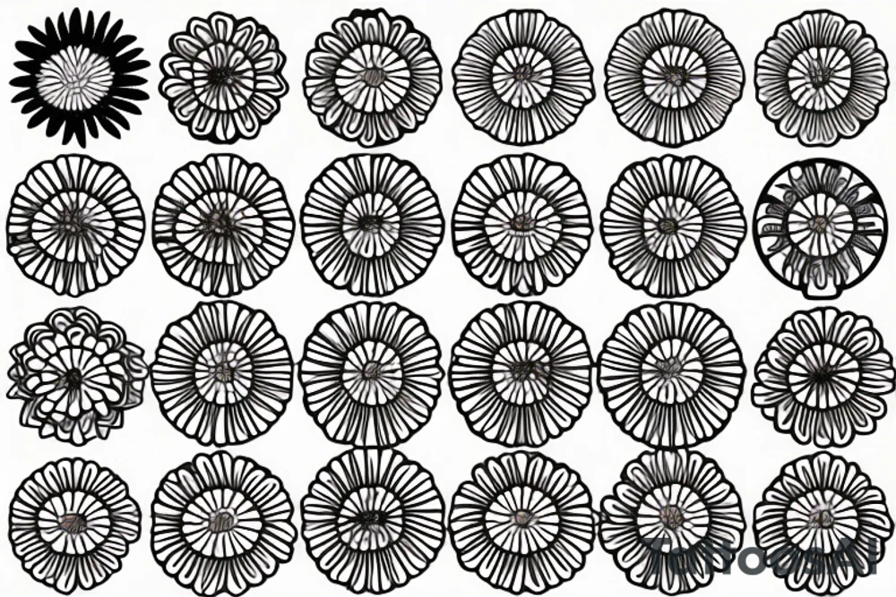 African daisys tattoo idea