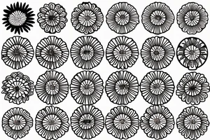 African daisys tattoo idea