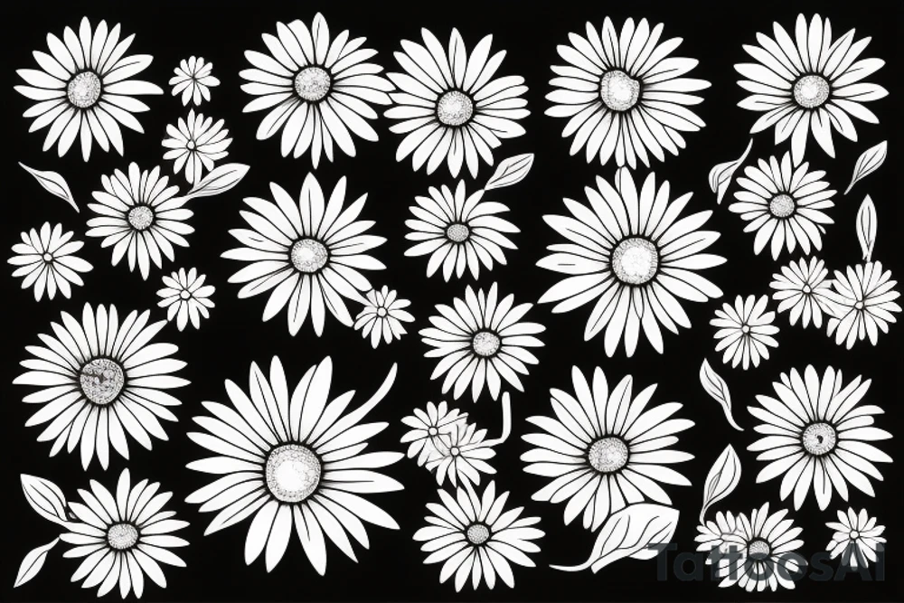 African daisys tattoo idea