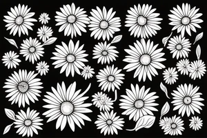 African daisys tattoo idea