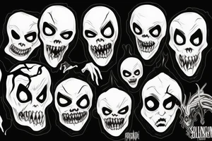 scary, demonic presence, slenderman tattoo idea