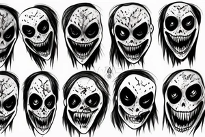 scary, demonic presence, slenderman tattoo idea