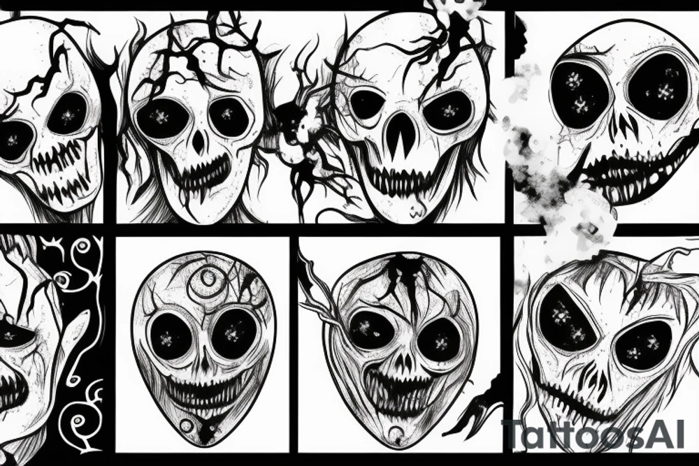 demonic presence, slenderman, blood tattoo idea