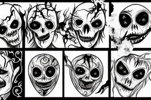 demonic presence, slenderman, blood tattoo idea