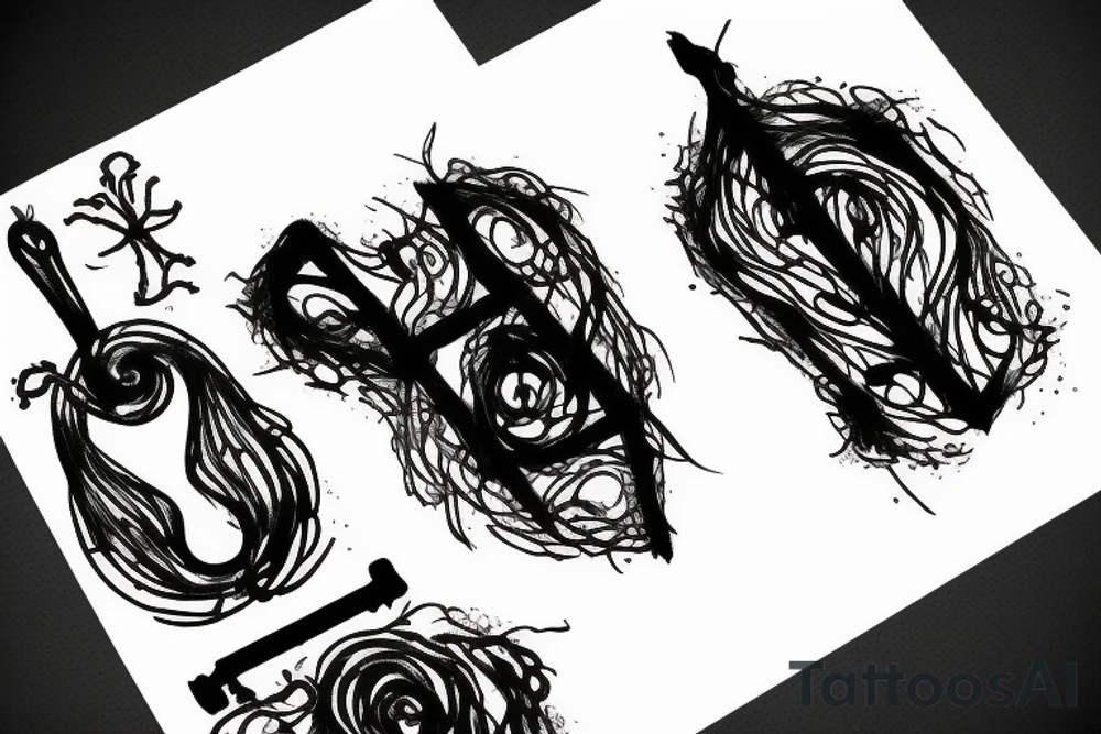 murder scene, noose tattoo idea