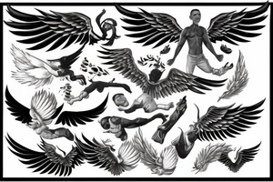 barrack obama with wings, fighting donald trump asian tattoo idea