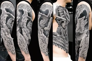 barrack obama with wings, fighting donald trump asian tattoo idea