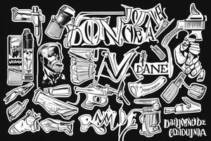 Joe biden, codeïne, marijuana, guns tattoo idea