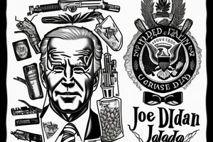 Joe biden, codeine, marijuana, guns tattoo idea