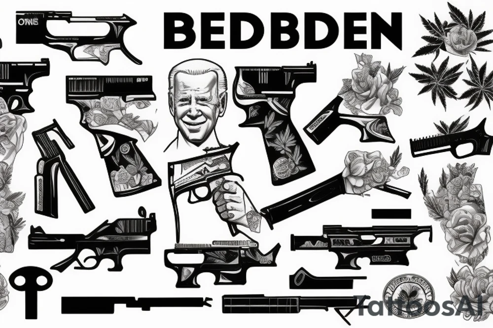 Joe biden, codeine, marijuana, guns tattoo idea