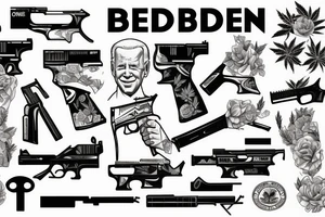 Joe biden, codeine, marijuana, guns tattoo idea
