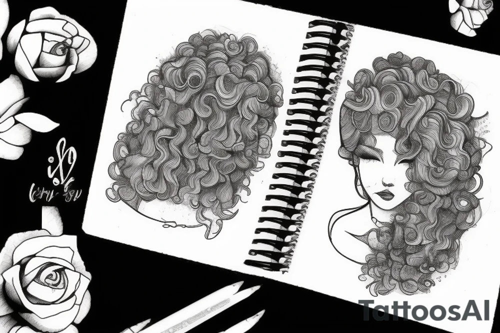 will ferric, curly hair, sexy tattoo idea