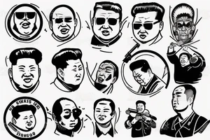 kim jong un North Korea, nukes guns explosives tattoo idea