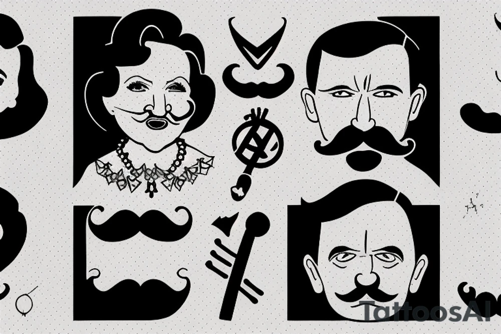 Betty white, hitler mustache tattoo idea