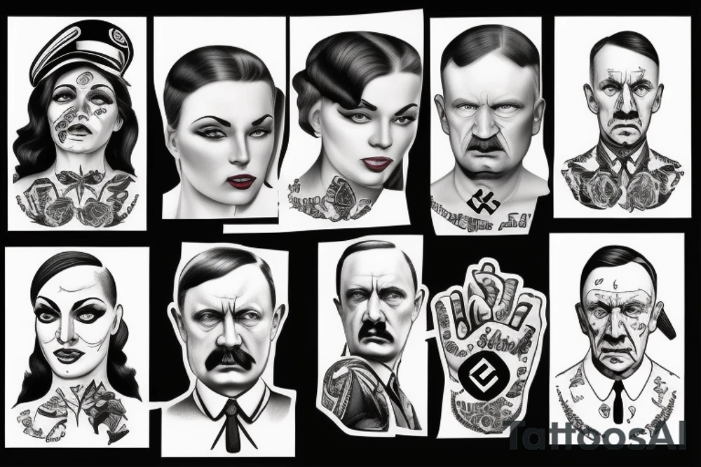 hitler woman tattoo idea