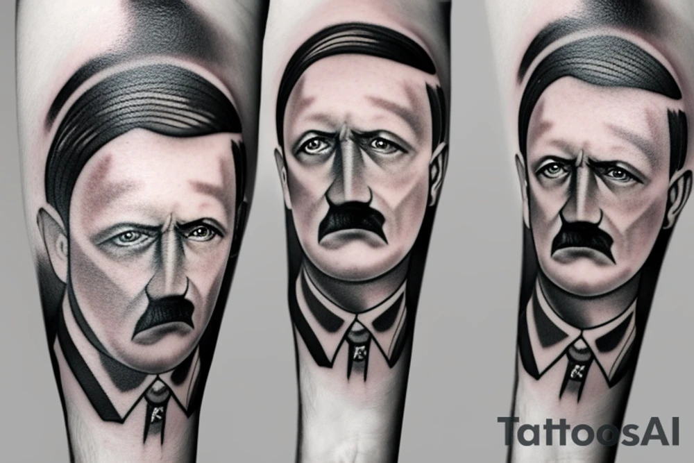 hitler with makeup tattoo idea