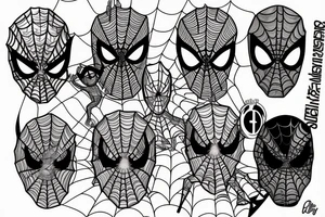 Spiderman, afro tattoo idea