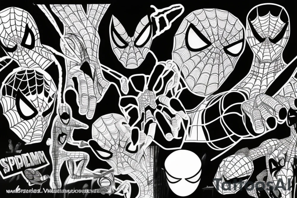 Spiderman, afro tattoo idea