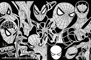 Spiderman, afro tattoo idea