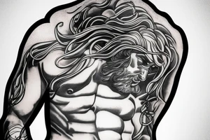 zeus, clouds, lightning tattoo idea