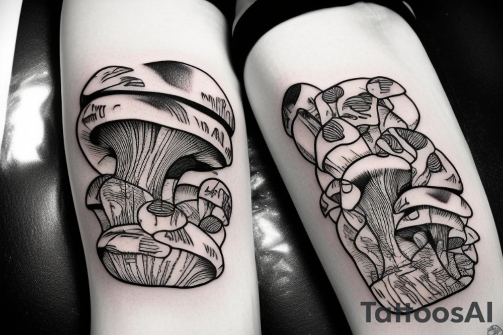 mushroom, snowboard tattoo idea