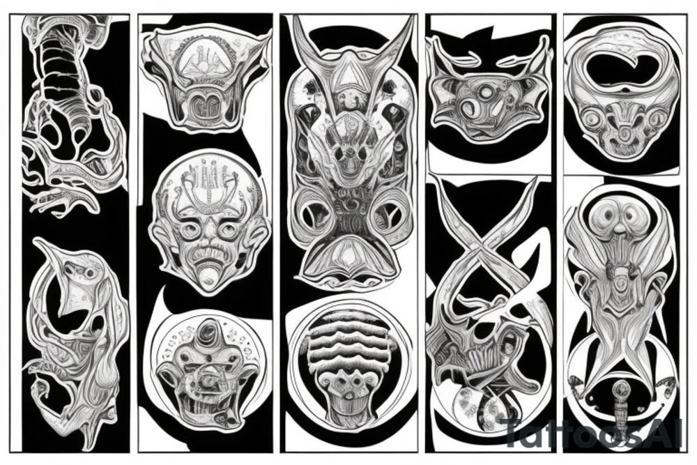 space, aliens tattoo idea