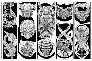 space, aliens tattoo idea