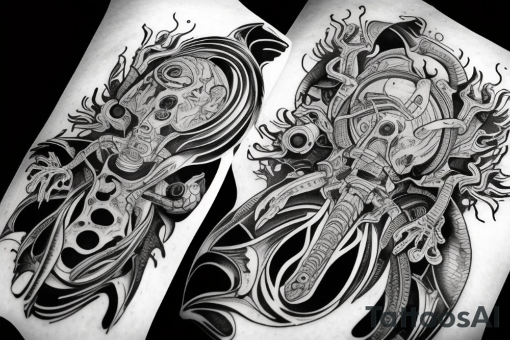 space, aliens tattoo idea
